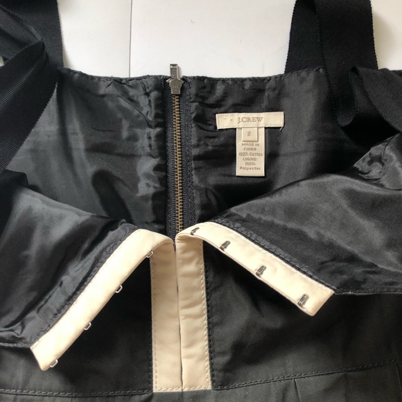 J Crew Ribbon Strap A Line Black Dress - Size 2 - Picture 8 of 10
